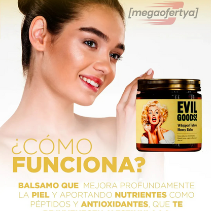 BÁLSAMO SEBO DE RES: EVIL GOOD -Nutre, Hidrata, Repara la Piel,Reduce Líneas Finas(4oz)