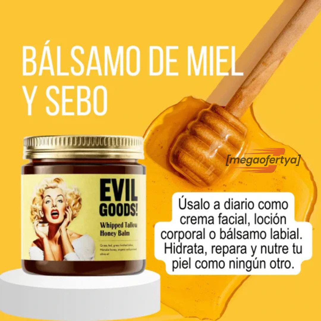 BÁLSAMO SEBO DE RES: EVIL GOOD -Nutre, Hidrata, Repara la Piel,Reduce Líneas Finas(4oz)