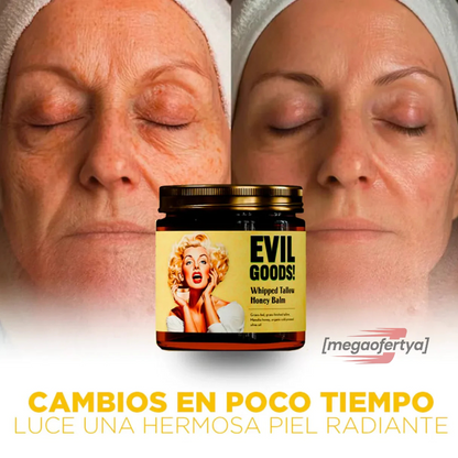 BÁLSAMO SEBO DE RES: EVIL GOOD -Nutre, Hidrata, Repara la Piel,Reduce Líneas Finas(4oz)